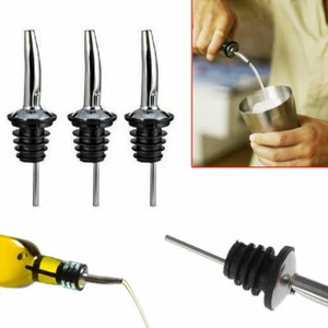 3x Free Flow Pour Spout Wine Bottle Liquor Spirit Pourer Stainless - Picture 1 of 9