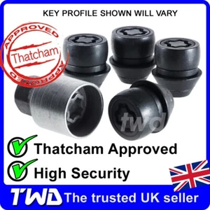 4x BLACK WHEEL LOCKING NUTS - FORD FOCUS ALLOYS M12x1.5 (OE STYLE) BOLT STUD -Be - Picture 1 of 8