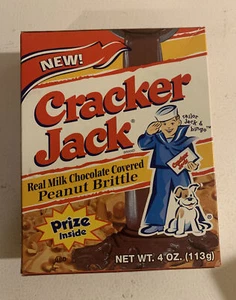 Vintage 1990s Cracker Jack Peanut Brittle 4 Oz Box NOS Full Unopened Sealed - Picture 1 of 7