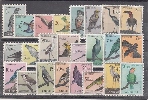 Angola Mail Yvert 328/51 MNH Wildlife Birds Cover