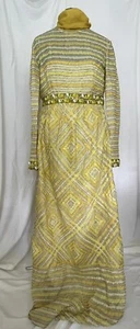 Spectacular Elinor Simmons for Malcom Starr Beaded Chiffon Gown, S/M - Picture 1 of 18