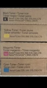 X4 Xerox Toner Color 550 560 570 C60 C70 CMYK black cyan yellow magent - Imagen 1 de 1
