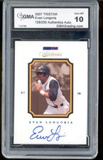 2007 Evan Longoria Tristar Autograph Auto Rookie Gem Mint 10
