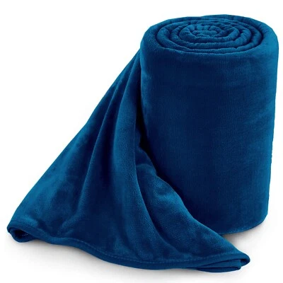 Manta grande de lana de piel sintética 400 Gsm súper suave reversible cálida sofá cama Foto 1 de 4