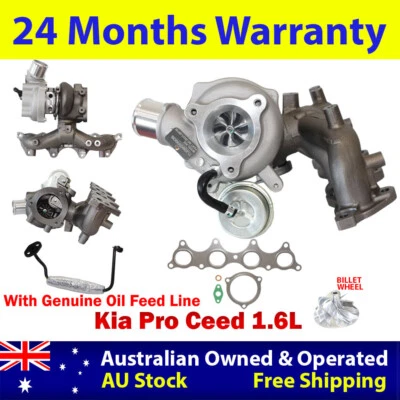 Turbo cargador Billet Premium + tubo de alimentación de aceite para Kia Pro Ceed 1,6 L Foto 1 de 4