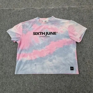 Sixth June shirt womens SMALL pink cropped summer causal beach t-shirt Size S - Picture 1 of 12