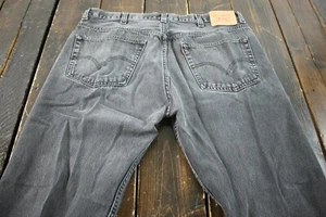 Levi's 505 Men's 40 x 30 Regular Fit Black Denim Jeans #R593 - Picture 1 of 8