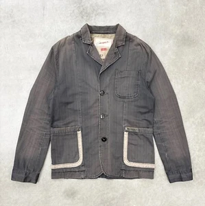 Vintage Chevignon Herringbon Chore Coat / French Work Jacket Large RARE Faded - Picture 1 of 18