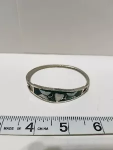 BRACCIALE ARGENTO STERLING CONCHIGLIA VERDE 15 grammi - Foto 1 di 7