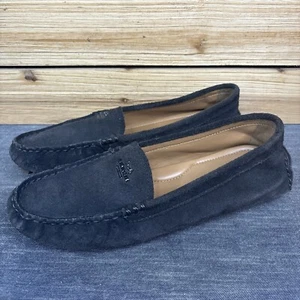 Coach Amber Loafer Women’s US 6 B Slip On Flats Driving Shoe Suede Gray - Picture 1 of 12