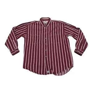 Vintage Levis Western Shirt Men’s XL Denim Red Blue White Stripes Brush Popper - Picture 1 of 11