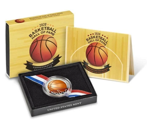 2020 S COLORIZED Naismith Memorial Basketball Hall Fame Clad Half Dollar 20CP Cover