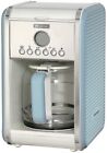 Ariete Retro Style Filter Coffee Machine 12 cup, 24 Hour Timer, Blue