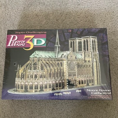 Notre Dame Cathedral Puzz-3D Puzzle Milton Bradley 952 Pcs NEW Sealed - Image 1 of 4