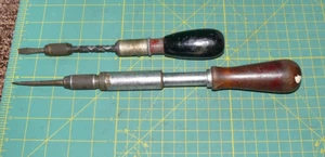 2 Vintage Ratcheting Screwdriver, Yankee 133H &Yankee No 30A Spiral Ratchet - Picture 1 of 7
