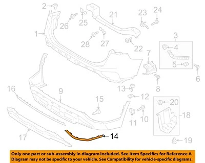 Componentes de parachoques HYUNDAI OEM 19-20 Santa Fe - Moldura exterior derecha 86692S2020 Foto 1 de 2