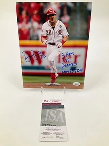 DEREK DIETRICH MIAMI MARLINS SIGNED/INSCRIBED 8X10 PHOTO JSA WITNESS COA REDS - Picture 1 of 1