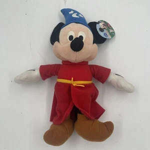 Disney Parks Mickey Mouse Plush Doll Scorcerer Wizard Walt Disney World With Tag - Picture 1 of 3