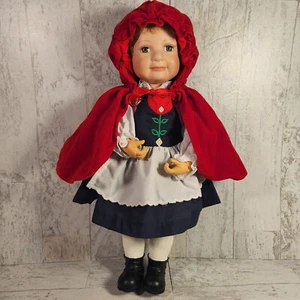 DOLL LITTLE RED RIDING HOOD VINTAGE PORCELAIN JANICE KRUEGER 2002 "Missy" - Picture 1 of 10