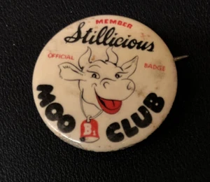 Prendedor trasero botón vaca miembro Stilicious Moo Club vintage - Imagen 1 de 2