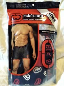 Ecko Unltd Men's Boxer Brief 4 Pcs Pack Size S Cotton Blend Assorted Colors