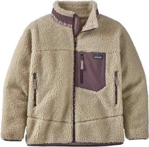 Patagonia Kids Jacket retro-x jacket natural w/hyssop purple size L (12) NWT - Picture 1 of 1
