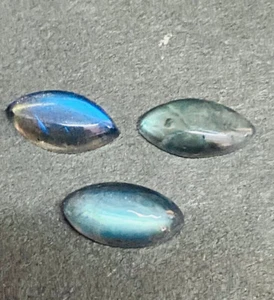 Cabujones de marquesa labrodrita piedras preciosas sueltas de 8x4 mm a 14x7 mm natural DG - Imagen 1 de 15