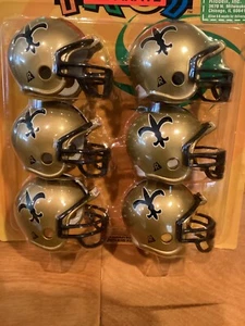 Menge 6 Vintage 1990er Riddell Pocket Pro 2" Throwback Helm New Orleans Saints - Bild 1 von 4