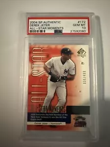 2004 SP Authentic Derek Jeter 172 All-Star Moments /499 Yankees HOF PSA 10 - Picture 1 of 10