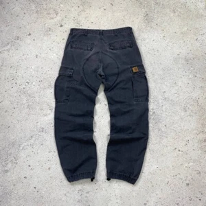 Vintage Black Carhartt Cargo Pants Workwear Size 31x32 - Picture 1 of 15