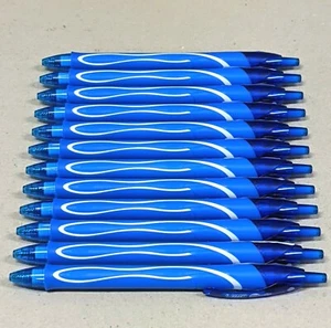 12 x BIC Gelocity Retractable Fast Drying Gel Pen Blue 0.7mm Medium 950442 - Picture 1 of 7