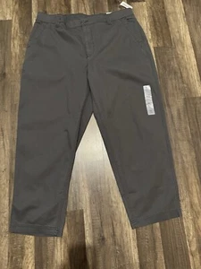 NWT Old Navy OG Chino Pants Womens XL High Rise Gray Cotton Stretch Lightweight - Picture 1 of 12