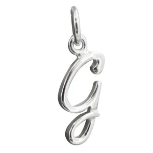Tiny Initial Letter G Pendant - 925 Sterling Silver - Name G Letter Charm NEW - Picture 1 of 1