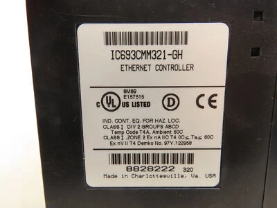 GE Fanuc IC693CMM321-GH PLC Ethernet Controller Module CMM321 Interface - Image 1 of 4