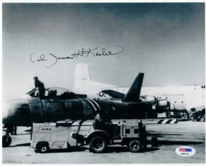 James Kasler 3x Air Force Cross Pilot WWII Korea signed 8x10 photo PSA/DNA - Picture 1 of 2