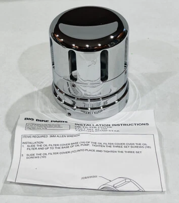 Show Chrome CNC Billet Oil Filter Cover For Select Yamaha Road Stars 62-109 - Image 1 of 4