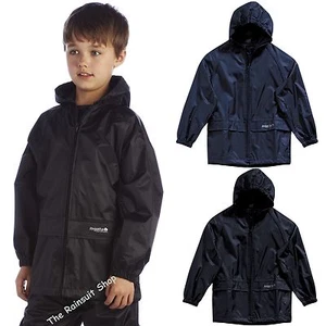 KIDS REGATTA CHILDREN STORMBREAK  WATERPROOF JACKET BOYS GIRLS CHILDS RAIN COAT  - Picture 1 of 5