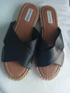 Steve Madden Sandalette, Gr 40 , schwarzes Leder - Bild 1 von 4