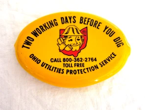 Vintage Ohio Utilities Protection Services Call Before You Dig Squeeze Geldbörse - Bild 1 von 2