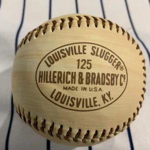 Louisville Slugger Est 1884 Woodgrain Souvenir Promotional Baseball Ball - Picture 1 of 6