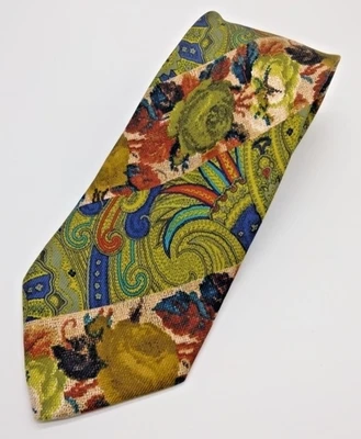 Corbata MOSCHINO Para Hombre 100% Seda LUJO Corbata Multicolor Geométrica Floral Usada en Excelente Condición Foto 1 de 4