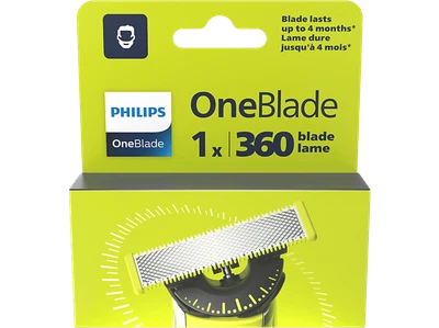 Recambio - Philips One Blade QP410/50, 1 cuchilla flexible 360 grados, uso cara