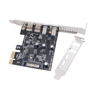 New PCI Express to USB PCIE Adapter Card With PCI-E 1X External Interface - Afbeelding 1 van 12