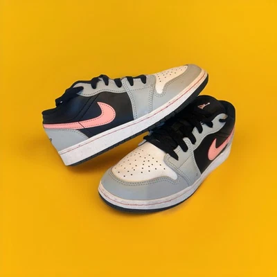 Jordan 1 Low GS Pink Black And Gray Size 4.5 - Image 1 of 4