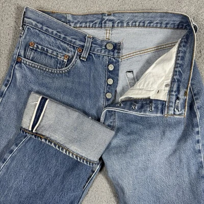 Vtg Levi’s 501 Selvedge Jeans Men’s 32x34 (30x31.5) Redline Made In USA 90s - Image 1 of 4