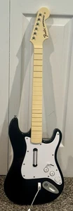 Rock Band Guitar PS2 PS3 Fender Stratocaster Wireless 822151 No Dongle Black - Picture 1 of 5