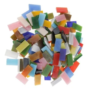 150 Pieces Rectangle Shape Glass Mosaic Tiles for Arts DIY Crafts 10x20mm - Picture 1 of 6