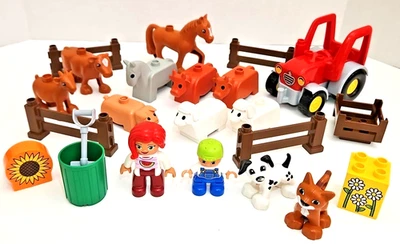 Lego DUPLO Farm Play Pack - 24 Pcs Animals People Fence Shovel Pig Goat Cow Hors - Image 1 of 4