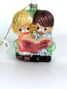 Vintage Precious Moments Blown Glass Ornament 2005 Night Before Christmas Retro - Picture 1 of 5