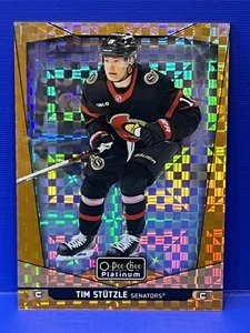 2024-25 O-Pee-Chee Platinum Tim Stutzle Orange Checkers/25 Ottawa Senators - Imagen 1 de 2